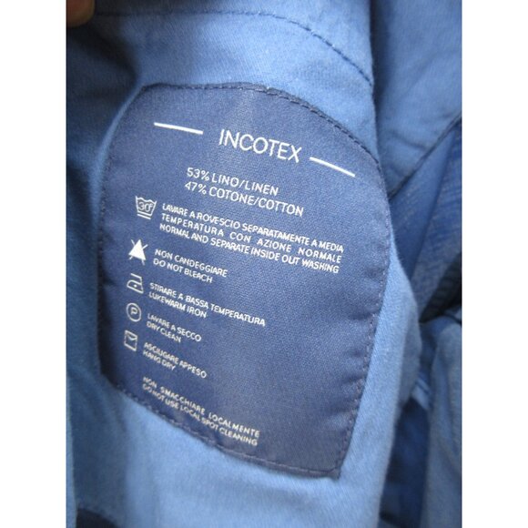 Incotex Pants 38 Chinolino Linen Blend Trousers Standard Fit 38X28 - Picture 13 of 14